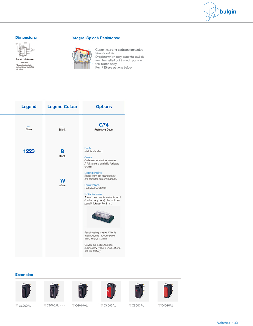 6050DP翹板開關(guān)系列功能